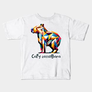 Capy CassoBara abstract geometric capybara Kids T-Shirt